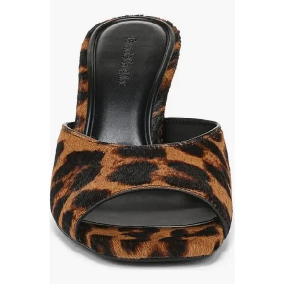 💕FAVORITE DAUGHTER Katharin Calf Hair Sandal Brandy Brown Leopard Print 11 NWT